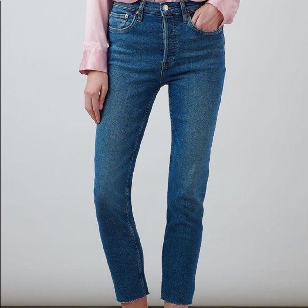 Re/Done 90s High Rise Ankle Crop Jeans